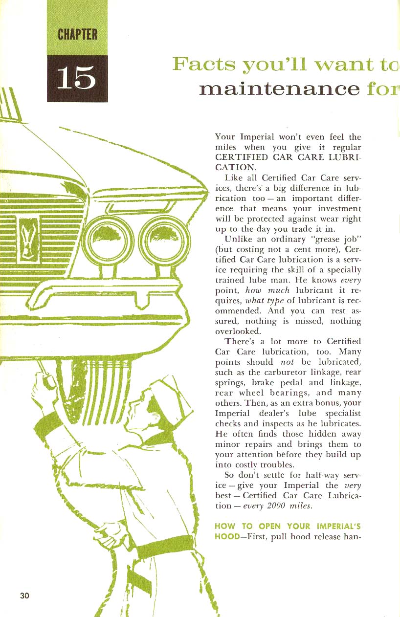 1961 Chrysler Imperial Owners Manual Page 23